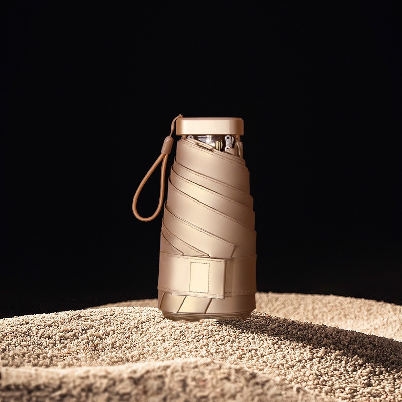 Ultraľahký mini plochý dáždnik, prenosný, šesťskladací, priehľadný dáždnik, dáždnik pre ženy, malý mužský dáždnik pre deti, slnečník s ochranou proti UV žiareniu