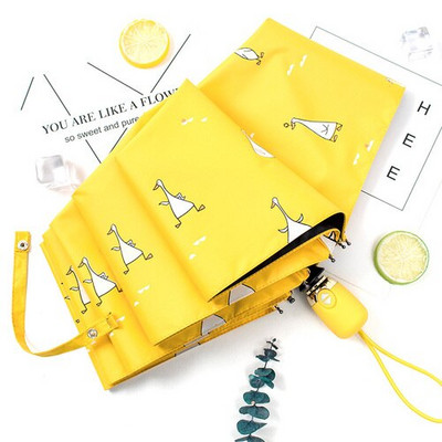 Моден автоматичен дамски чадър Ветроустойчив Водоустойчив Три сгъваеми алуминиеви чадъра Дъжд Женски мъжки чадър Детски чадър