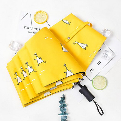 Моден автоматичен дамски чадър Ветроустойчив Водоустойчив Три сгъваеми алуминиеви чадъра Дъжд Женски мъжки чадър Детски чадър