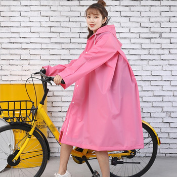Αδιάβροχο EVA Rain Poncho για ενήλικες Γυναικεία εξωτερικού χώρου Ανδρικά ρούχα Ταξίδι Αδιάβροχο μακρύ στυλ Ποδηλασία Πεζοπορία Πεζοπορία Κάμπινγκ με κουκούλα βροχή