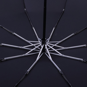 Leodauknow Πλήρως αυτόματο πτυσσόμενο μέταλλο με ξύλινη λαβή Μεγάλη όψη Business Elite ανδρική ομπρέλα 10k Sunny and Rainy