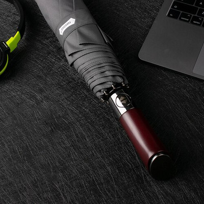 PARACHASE Automatický biznis Veľký dáždnik Muži Ženy 8K Vetruodolný luxusný drevený rukoväť Veľký dáždnik Dažďový prenosný slnečník Darčeky