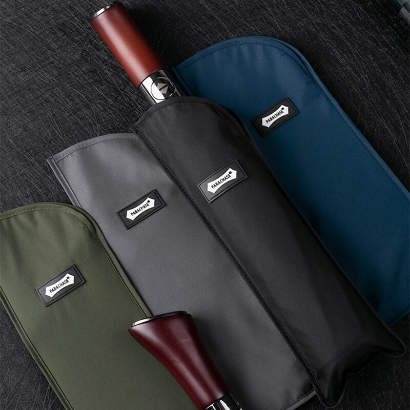 PARACHASE Automatický biznis Veľký dáždnik Muži Ženy 8K Vetruodolný luxusný drevený rukoväť Veľký dáždnik Dažďový prenosný slnečník Darčeky