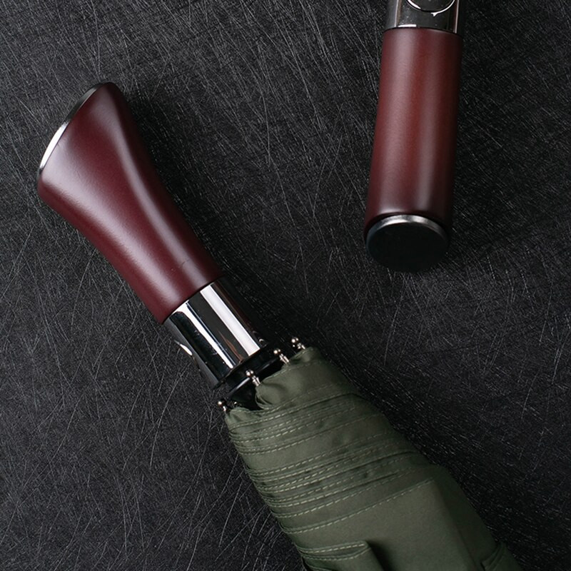 PARACHASE Automatický biznis Veľký dáždnik Muži Ženy 8K Vetruodolný luxusný drevený rukoväť Veľký dáždnik Dažďový prenosný slnečník Darčeky