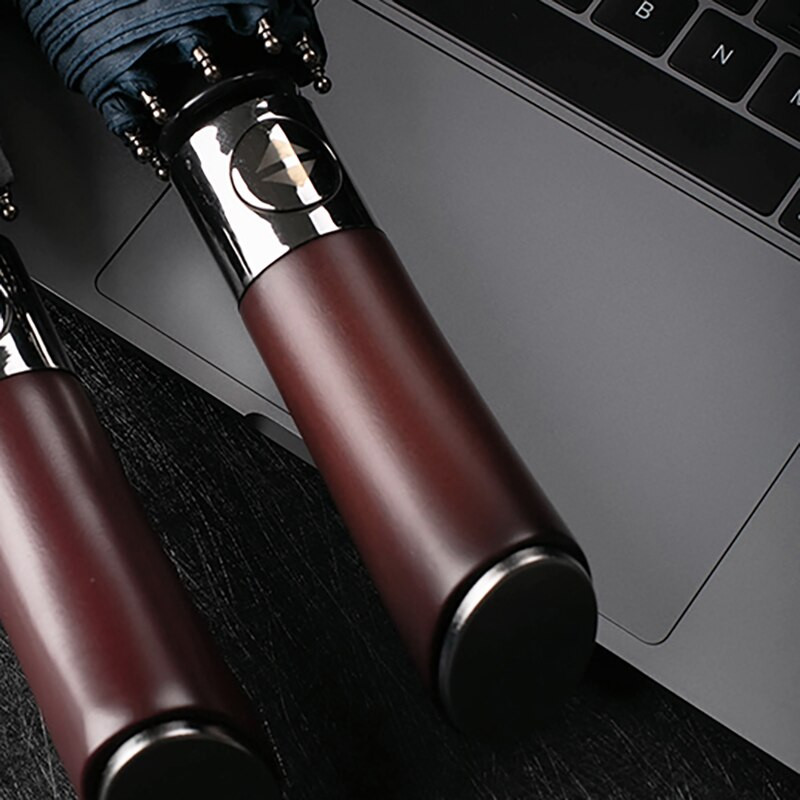 PARACHASE Automatický biznis Veľký dáždnik Muži Ženy 8K Vetruodolný luxusný drevený rukoväť Veľký dáždnik Dažďový prenosný slnečník Darčeky