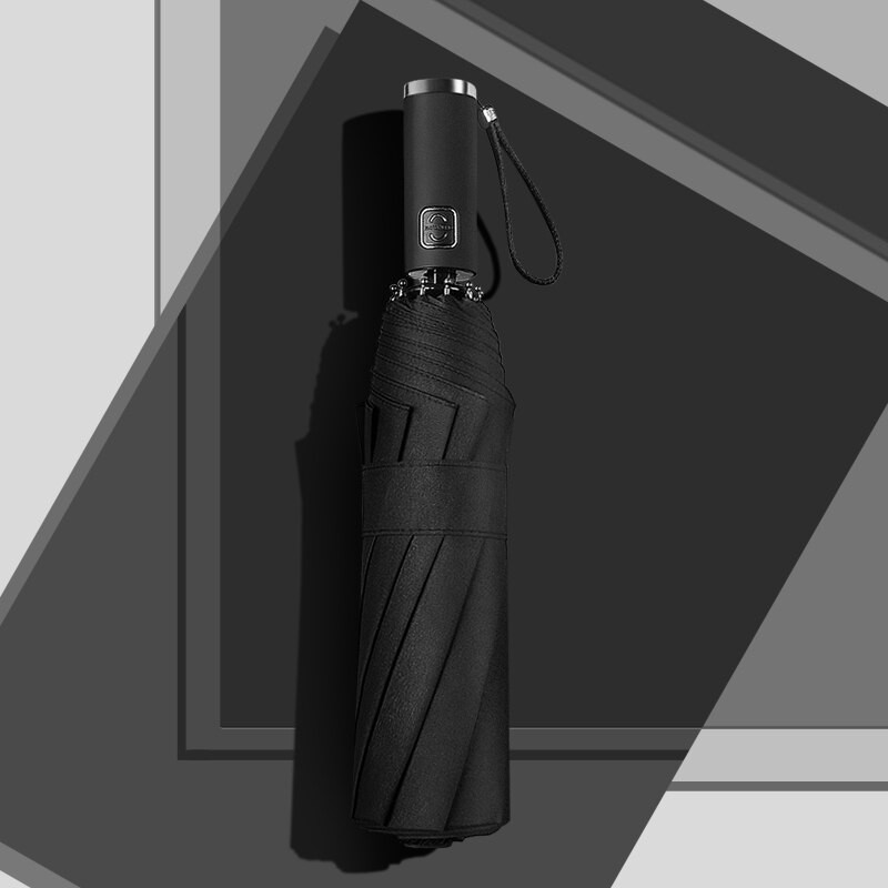 Dámsky slnečník proti dažďu 105 cm, 10 rebier, vetruodolný, jednofarebný, automatický, 3-skladací, na cesty, vonku