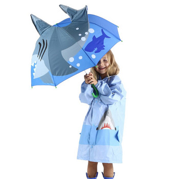 Бебешки анимационен чадър за чадър Смешно бебешко покривало за чадър за слънце Защита от дъжд UV лъчи 3d анимационен падащ чадър на открито
