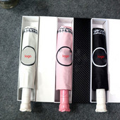 Značkový trojnásobný dáždnik s logom, čierny lepidlom potiahnutý dáždnik, anti-ultrafialový dáždnik, slnečný a daždivý dáždnik