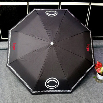 Марка Три сгъваем чадър Донесете чадър с лого Чадър с покритие от черно лепило Анти ултравиолетов чадър Чадър за слънчеви и дъждовни лъчи