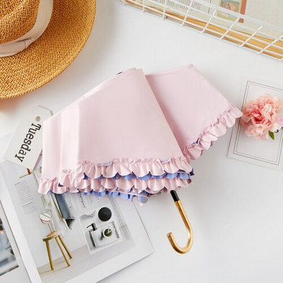 Dámsky slnečník Uv Kawaii Rain and Sun, manuálny, skladací, pre kočík, svadobnú záhradu, japonský, obrátený, roztomilý, Sombrilla, pršiplášť