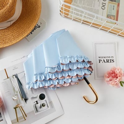 Dámsky slnečník Uv Kawaii Rain and Sun, manuálny, skladací, pre kočík, svadobnú záhradu, japonský, obrátený, roztomilý, Sombrilla, pršiplášť