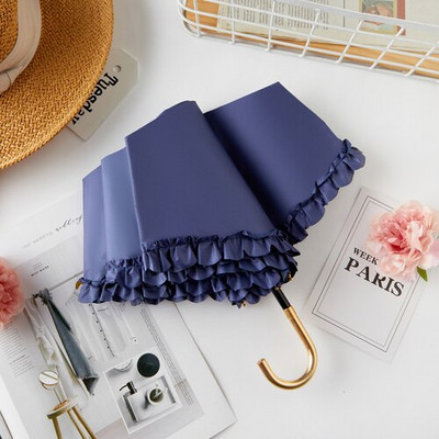 Dámsky slnečník Uv Kawaii Rain and Sun, manuálny, skladací, pre kočík, svadobnú záhradu, japonský, obrátený, roztomilý, Sombrilla, pršiplášť