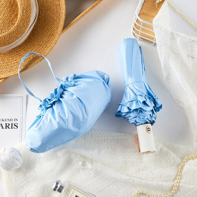 Dámsky slnečník Uv Kawaii Rain and Sun, manuálny, skladací, pre kočík, svadobnú záhradu, japonský, obrátený, roztomilý, Sombrilla, pršiplášť