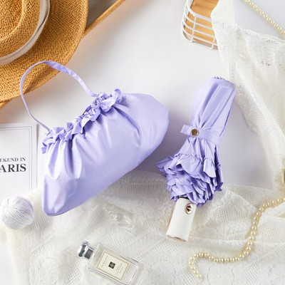 Dámsky slnečník Uv Kawaii Rain and Sun, manuálny, skladací, pre kočík, svadobnú záhradu, japonský, obrátený, roztomilý, Sombrilla, pršiplášť