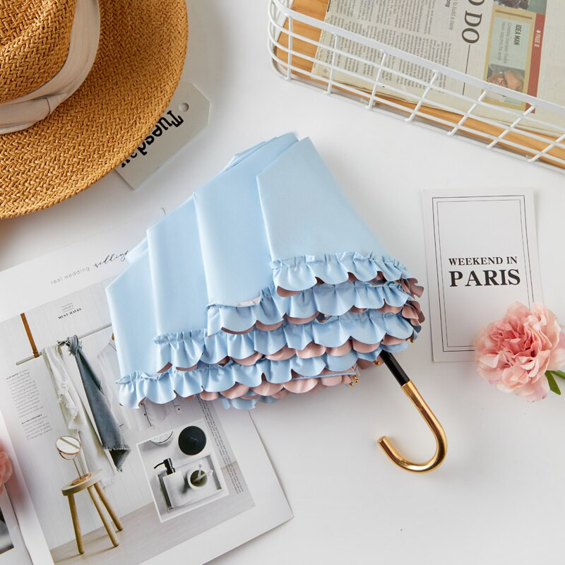 Dámsky slnečník Uv Kawaii Rain and Sun, manuálny, skladací, pre kočík, svadobnú záhradu, japonský, obrátený, roztomilý, Sombrilla, pršiplášť