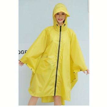 Fashion Big Cap Hooded Γυναικεία καμπαρντίνα Αδιάβροχο εξωτερικό αδιάβροχο μακρύ αδιάβροχο πόντσο βροχής για πεζοπορία αναρρίχηση ποδηλασία