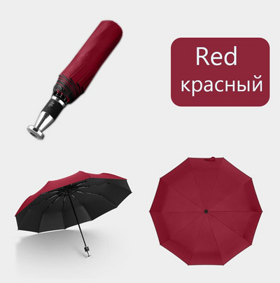 Automatický dáždnik pre mužov, luxusný 10-rebrový dáždnik do auta, veľký dáždnik, slnečník proti dažďu, dámsky slnečník, vetruodolný, skladací