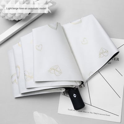 Umbrelă de ploaie complet automată Umbrelă de soare pentru femei și bărbați Protecție solară Protecție UV Umbrelă de soare pliabilă cu utilizare dublă