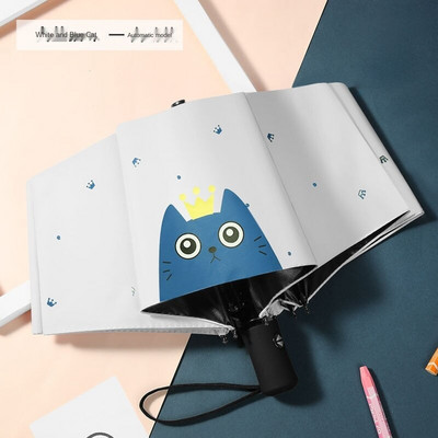 Umbrelă de ploaie complet automată Umbrelă de soare pentru femei și bărbați Protecție solară Protecție UV Umbrelă de soare pliabilă cu utilizare dublă