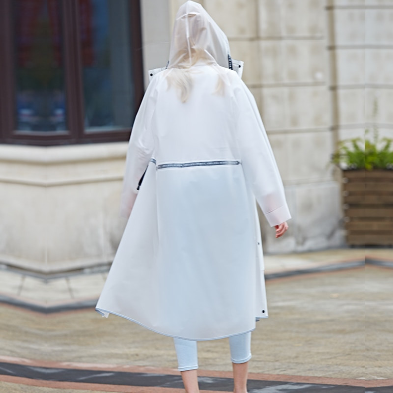 Nový štýl vysoko kvalitnej módnej nepremokavej dámskej pánskej dlhej priehľadnej pláštenky s kapucňou pre outdoorové aktivity