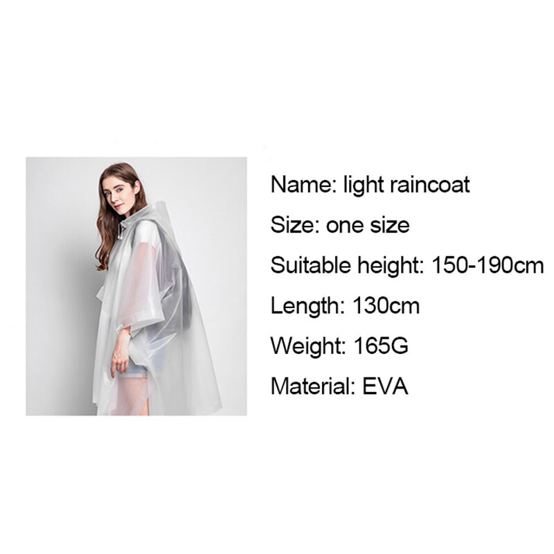 Pláštenka z EVA pršiplášťa pre dospelých, pončo na viac použití, plášť, turistika, jazda na koni, cestovný batoh, rybárčenie, viacúčelový, zväčšiť hrúbku