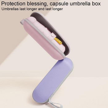 Мини чадър Sun Rain Дамски лек чадър за сгъване Чадър за слънце с 6 кости Малък, лесно преносим, издръжлив с чанта за съхранение