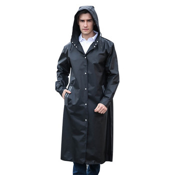 Black Fashion Long Men Raincoat Unisex Adult Αδιάβροχο Poncho Tour Πλαστικό παλτό βροχής με κορδόνι εκτύπωσης Letter