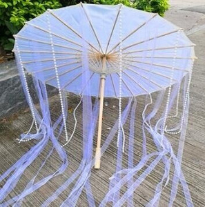 Čínsky hodvábny dáždnik, anime, ženy, fotografia, cosplay, rekvizita, starožitné strapce, dáždnik, priehľadný, japonský slnečník, papierový dáždnik