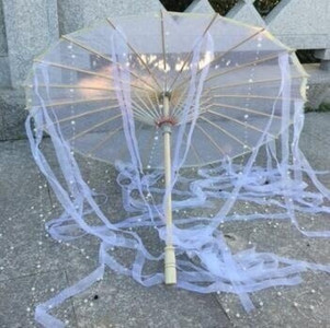 Čínsky hodvábny dáždnik, anime, ženy, fotografia, cosplay, rekvizita, starožitné strapce, dáždnik, priehľadný, japonský slnečník, papierový dáždnik