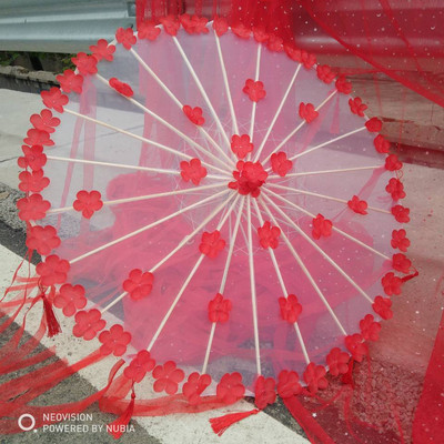 Čínsky hodvábny dáždnik, anime, ženy, fotografia, cosplay, rekvizita, starožitné strapce, dáždnik, priehľadný, japonský slnečník, papierový dáždnik