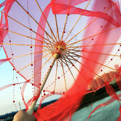 Čínsky hodvábny dáždnik, anime, ženy, fotografia, cosplay, rekvizita, starožitné strapce, dáždnik, priehľadný, japonský slnečník, papierový dáždnik