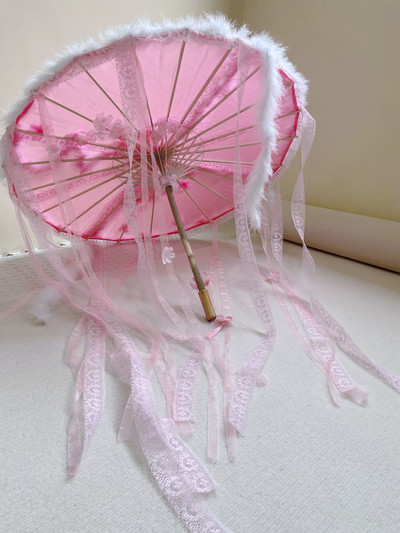 Čínsky hodvábny dáždnik, anime, ženy, fotografia, cosplay, rekvizita, starožitné strapce, dáždnik, priehľadný, japonský slnečník, papierový dáždnik