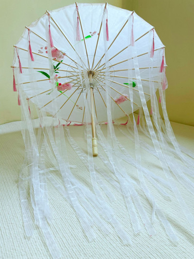 Čínsky hodvábny dáždnik, anime, ženy, fotografia, cosplay, rekvizita, starožitné strapce, dáždnik, priehľadný, japonský slnečník, papierový dáždnik