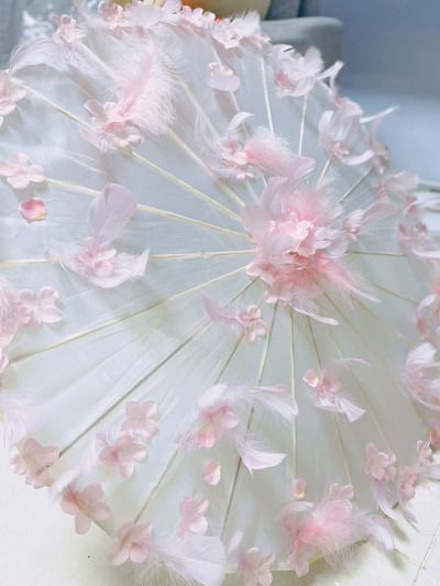 Čínsky hodvábny dáždnik, anime, ženy, fotografia, cosplay, rekvizita, starožitné strapce, dáždnik, priehľadný, japonský slnečník, papierový dáždnik