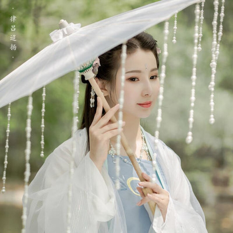 Čínsky hodvábny dáždnik, anime, ženy, fotografia, cosplay, rekvizita, starožitné strapce, dáždnik, priehľadný, japonský slnečník, papierový dáždnik