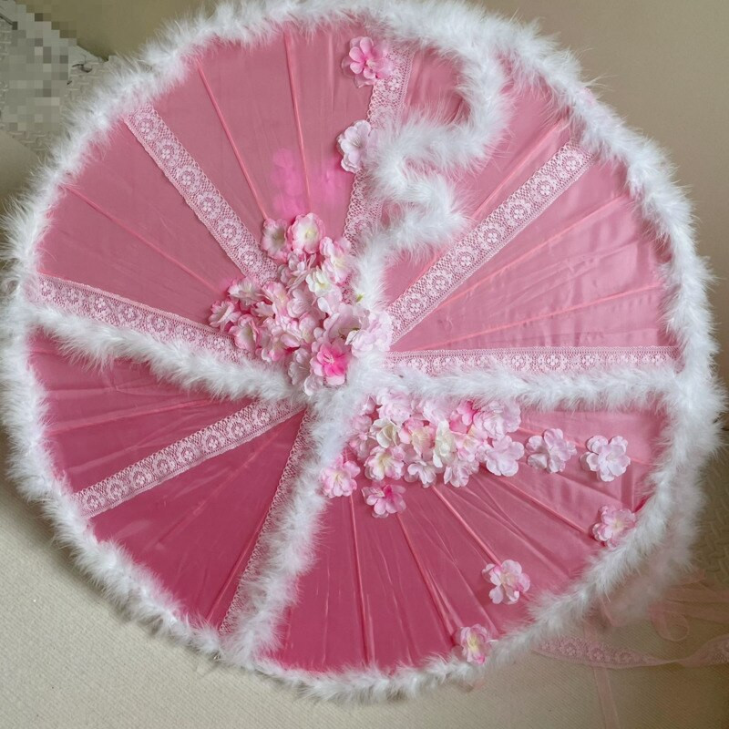 Čínsky hodvábny dáždnik, anime, ženy, fotografia, cosplay, rekvizita, starožitné strapce, dáždnik, priehľadný, japonský slnečník, papierový dáždnik