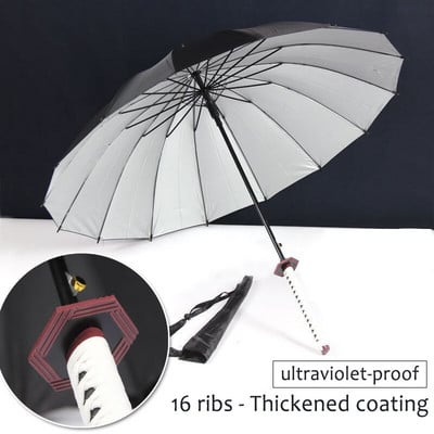 Demon Slayer Blade Anime Manga Katana Dáždnik Kimetsu No Yaiba Samurai Meč Ninja Nôž Sunny Rainy Dáždnik Slnečník