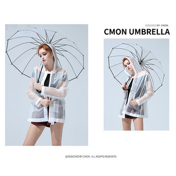 Δωρεάν αποστολή 2022 Παχύ διαφανή ομπρέλα κοριτσιών Ιαπωνική χαριτωμένη φρέσκια προσωπικότητα Δημιουργική με μακριά λαβή αυτόματη ομπρέλα