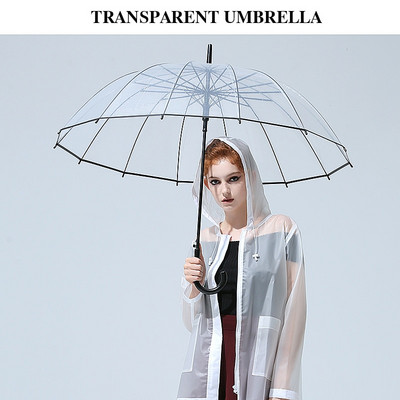 Livrare gratuită 2022 umbrelă îngroșată transparentă pentru fată japonez drăguț personalitate proaspătă umbrelă automată creativă cu mâner lung