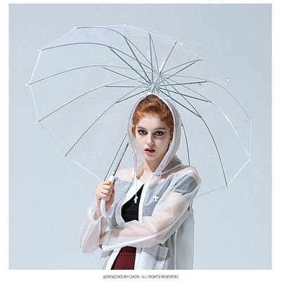 Tasuta kohaletoimetamine 2022. aasta paksendatud läbipaistev vihmavari, Jaapani armas värske isiksus, loov pika käepidemega automaatne vihmavari