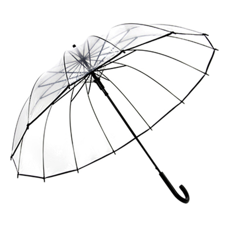 Tasuta kohaletoimetamine 2022. aasta paksendatud läbipaistev vihmavari, Jaapani armas värske isiksus, loov pika käepidemega automaatne vihmavari