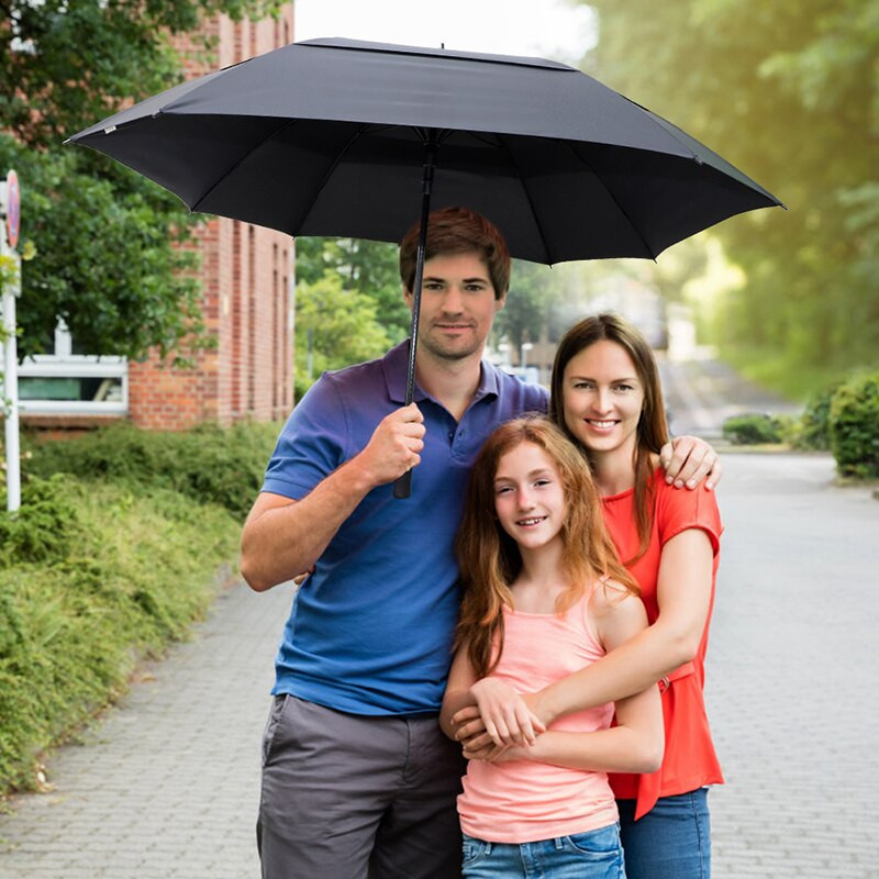 ZOMAKE kišobran za golf otporan na vjetar, 62/68 inča, veliki kišobran za kišu, dvostruka nadstrešnica, automatski otvoreni štapni kišobrani s ventilacijom