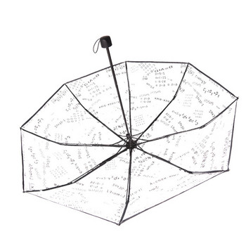 YADA Fold Rain Διαφανής Ομπρέλα Πτυσσόμενη Rainy Mathematical Formula Automat Ομπρέλες για κορίτσια Αγόρι Clear Parapluie YD210030