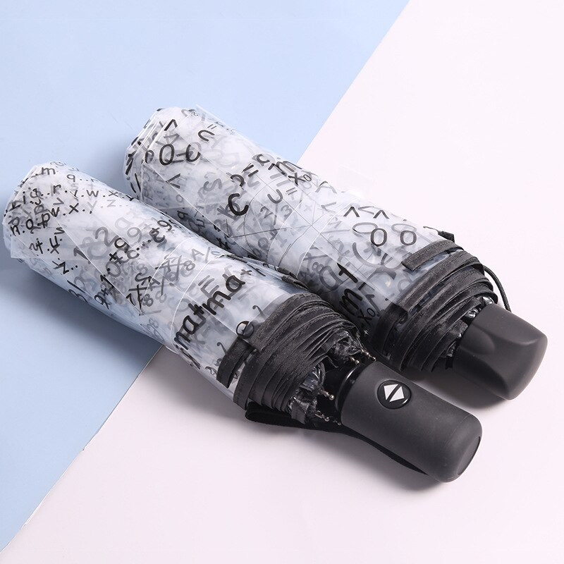 YADA Fold Rain Transparent Kišobran Sklopivi Rainy Mathematical Formula Automatski kišobrani za djevojčice i dječake prozirni parapluie YD210030