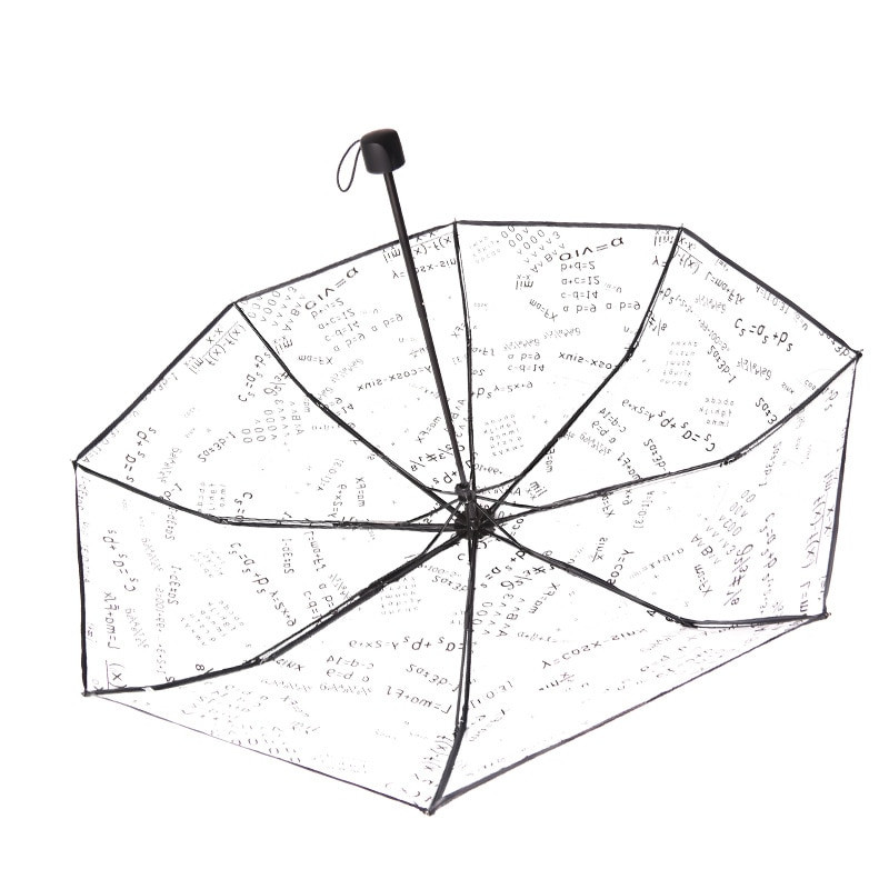 YADA Fold Rain Transparent Kišobran Sklopivi Rainy Mathematical Formula Automatski kišobrani za djevojčice i dječake prozirni parapluie YD210030