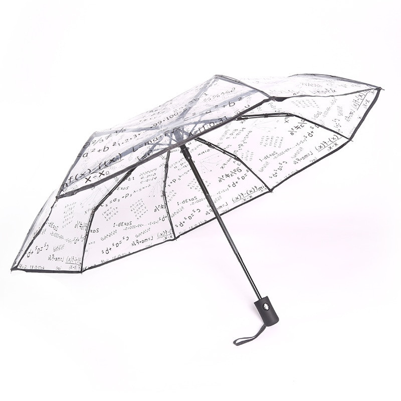 YADA Fold Rain Transparent Kišobran Sklopivi Rainy Mathematical Formula Automatski kišobrani za djevojčice i dječake prozirni parapluie YD210030