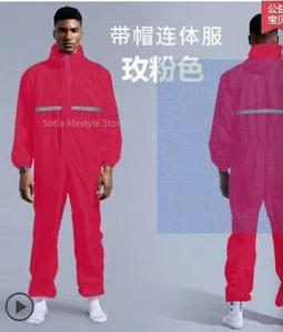 Pláštenka / Zlúčená pánska pláštenka/overaly Pánska a dámska pláštenka Fission Rain Suit Rain Coat s kapucňou Dámska pláštenka