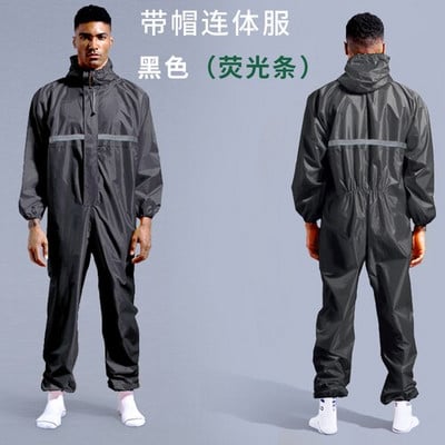 Pláštenka / Zlúčená pánska pláštenka/overaly Pánska a dámska pláštenka Fission Rain Suit Rain Coat s kapucňou Dámska pláštenka