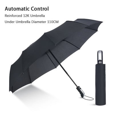 Pánsky veľký skladací dáždnik, veľká veľkosť 120 cm, značkový skladací, do dažďa, UV a vetruodolný, kvalitný pánsky slnečník