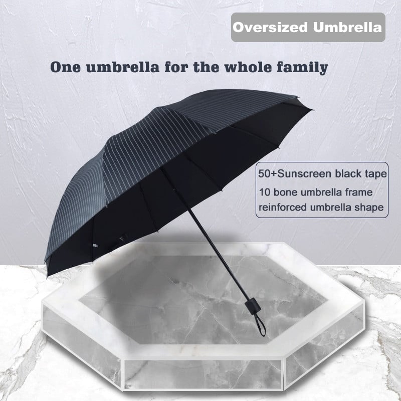 Pánsky veľký skladací dáždnik, veľká veľkosť 120 cm, značkový skladací, do dažďa, UV a vetruodolný, kvalitný pánsky slnečník